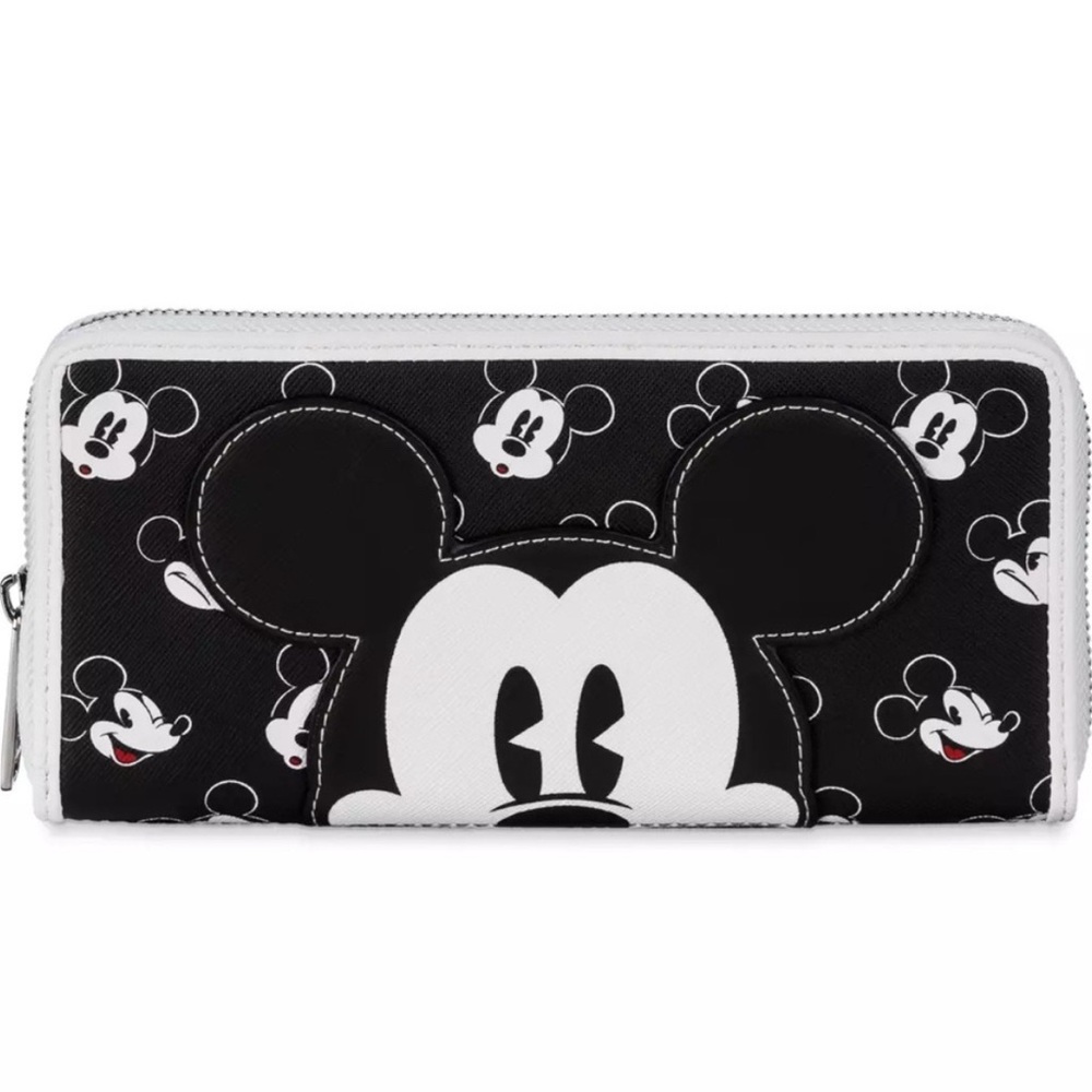 Mickey Mouse Loungefly Wallet NWT and Earrings